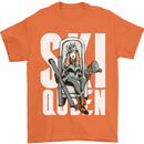 Ski Queen Funny Skiing Winter Sports Mens T-Shirt 100% Cotton Orange