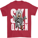 Ski Queen Funny Skiing Winter Sports Mens T-Shirt 100% Cotton Red