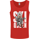 Ski Queen Funny Skiing Winter Sports Mens Vest Tank Top Red