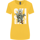 Ski Queen Funny Skiing Winter Sports Womens Wider Cut T-Shirt Yellow