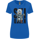 Ski Queen Funny Skiing Womens Wider Cut T-Shirt Royal Blue