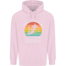 Skiing Don't Follow Me Ski Skier Funny Childrens Kids Hoodie Light Pink