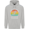 Skiing Don't Follow Me Ski Skier Funny Childrens Kids Hoodie Sports Grey