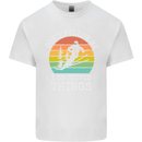 Skiing Don't Follow Me Ski Skier Funny Kids T-Shirt Childrens White