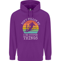 Skiing Don't Follow Me Ski Skier Funny Mens 80% Cotton Hoodie Purple