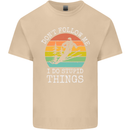 Skiing Don't Follow Me Ski Skier Funny Mens Cotton T-Shirt Tee Top Sand