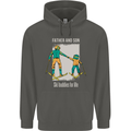 Skiing Father & Son Ski Buddies Fathers Day Childrens Kids Hoodie Storm Grey