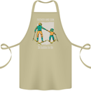 Skiing Father & Son Ski Buddies Fathers Day Cotton Apron 100% Organic Khaki