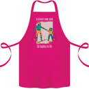 Skiing Father & Son Ski Buddies Fathers Day Cotton Apron 100% Organic Pink