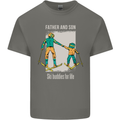 Skiing Father & Son Ski Buddies Fathers Day Kids T-Shirt Childrens Charcoal