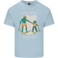 Skiing Father & Son Ski Buddies Fathers Day Kids T-Shirt Childrens Light Blue