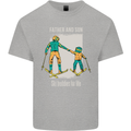 Skiing Father & Son Ski Buddies Fathers Day Kids T-Shirt Childrens Sports Grey