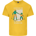 Skiing Father & Son Ski Buddies Fathers Day Kids T-Shirt Childrens Yellow