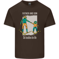 Skiing Father & Son Ski Buddies Fathers Day Mens Cotton T-Shirt Tee Top Dark Chocolate