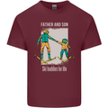 Skiing Father & Son Ski Buddies Fathers Day Mens Cotton T-Shirt Tee Top Maroon