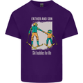 Skiing Father & Son Ski Buddies Fathers Day Mens Cotton T-Shirt Tee Top Purple