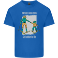 Skiing Father & Son Ski Buddies Fathers Day Mens Cotton T-Shirt Tee Top Royal Blue