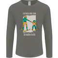 Skiing Father & Son Ski Buddies Fathers Day Mens Long Sleeve T-Shirt Charcoal