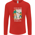 Skiing Father & Son Ski Buddies Fathers Day Mens Long Sleeve T-Shirt Red
