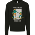 Skiing Father & Son Ski Buddies Fathers Day Mens Sweatshirt Jumper Black