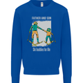 Skiing Father & Son Ski Buddies Fathers Day Mens Sweatshirt Jumper Royal Blue