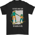 Skiing Father & Son Ski Buddies Fathers Day Mens T-Shirt 100% Cotton Black