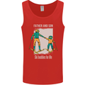 Skiing Father & Son Ski Buddies Fathers Day Mens Vest Tank Top Red