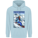 Skiing Life Better on the Slopes Ski Skiier Childrens Kids Hoodie Light Blue