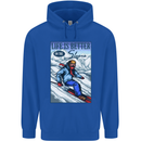 Skiing Life Better on the Slopes Ski Skiier Childrens Kids Hoodie Royal Blue