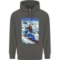 Skiing Life Better on the Slopes Ski Skiier Childrens Kids Hoodie Storm Grey
