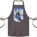 Skiing Life Better on the Slopes Ski Skiier Cotton Apron 100% Organic Dark Grey