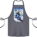 Skiing Life Better on the Slopes Ski Skiier Cotton Apron 100% Organic Steel