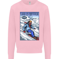 Skiing Life Better on the Slopes Ski Skiier Kids Sweatshirt Jumper Light Pink