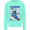 Skiing Life Better on the Slopes Ski Skiier Kids Sweatshirt Jumper Peppermint