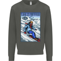 Skiing Life Better on the Slopes Ski Skiier Kids Sweatshirt Jumper Storm Grey