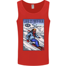 Skiing Life Better on the Slopes Ski Skiier Mens Vest Tank Top Red