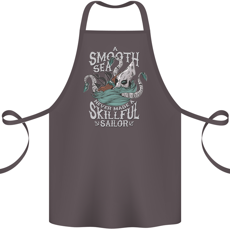 Skilful Sailor Kraken Sailing Cthulhu Cotton Apron 100% Organic Dark Grey