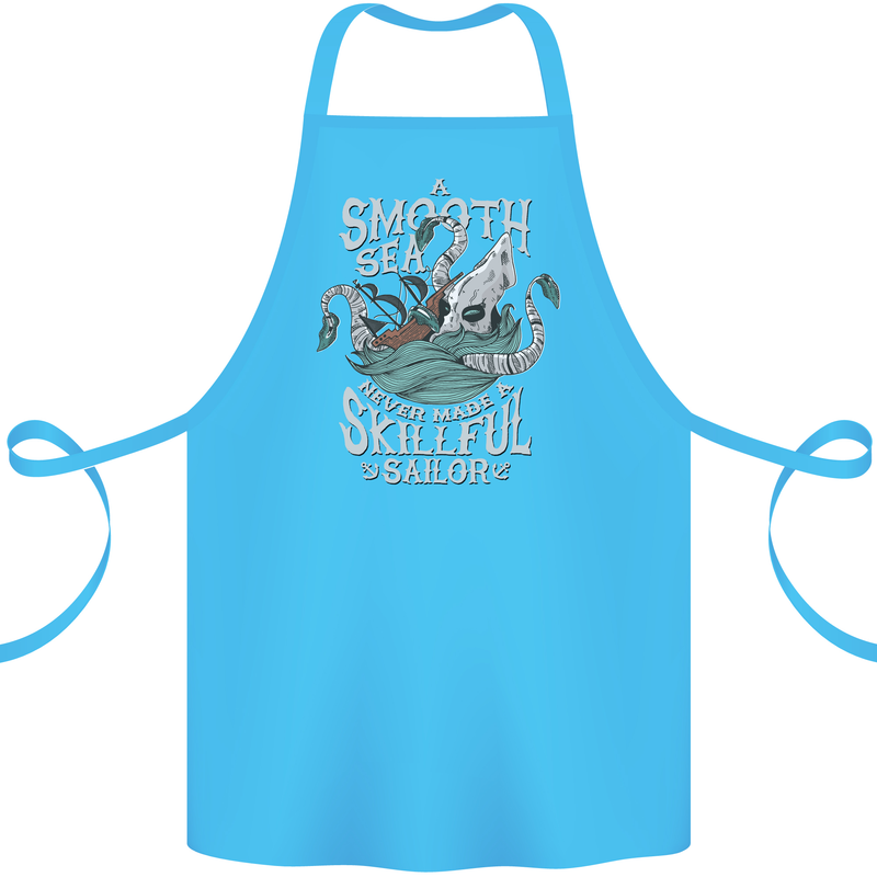 Skilful Sailor Kraken Sailing Cthulhu Cotton Apron 100% Organic Turquoise