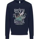 Skilful Sailor Kraken Sailing Cthulhu Kids Sweatshirt Jumper Navy Blue