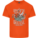 Skilful Sailor Kraken Sailing Cthulhu Kids T-Shirt Childrens Orange