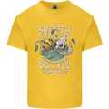 Skilful Sailor Kraken Sailing Cthulhu Kids T-Shirt Childrens Yellow