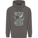 Skilful Sailor Kraken Sailing Cthulhu Mens 80% Cotton Hoodie Charcoal