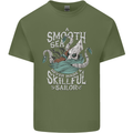 Skilful Sailor Kraken Sailing Cthulhu Mens Cotton T-Shirt Tee Top Military Green