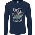 Skilful Sailor Kraken Sailing Cthulhu Mens Long Sleeve T-Shirt Navy Blue
