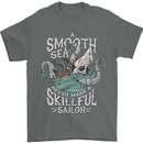 Skilful Sailor Kraken Sailing Cthulhu Mens T-Shirt 100% Cotton Charcoal