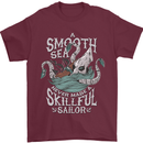 Skilful Sailor Kraken Sailing Cthulhu Mens T-Shirt 100% Cotton Maroon