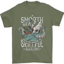Skilful Sailor Kraken Sailing Cthulhu Mens T-Shirt 100% Cotton Military Green