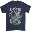 Skilful Sailor Kraken Sailing Cthulhu Mens T-Shirt 100% Cotton Navy Blue