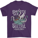 Skilful Sailor Kraken Sailing Cthulhu Mens T-Shirt 100% Cotton Purple