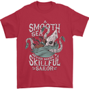 Skilful Sailor Kraken Sailing Cthulhu Mens T-Shirt 100% Cotton Red